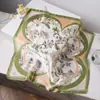 Lenço de Seda Novo de Primavera Lenço Quadrado Pequeno Lenço Feminino Versátil Lenço Estampado Narciso Lenço de Pescoço Lenço Quadrado Pequeno
