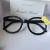 Nuevas Gafas Estilo Americano Chica Picante Dulce Fresco Gatito Lindo Lazo Versión Coreana Ins Ovaladas Marco Negro para Mujeres con Miopía