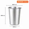 Caneca de Cerveja de Aço Inoxidável 304 Copo de Água para Chopp Copo Infantil de Camada Dupla Copo para Enxaguar a Boca Estilo Coreano Copo de Café para Churrasco ao Ar Livre