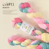 Hilo de lana teñido a mano para manualidades, color degradado, hilo grueso para tejer a mano, kit de hilo para suéteres y bufandas DIY