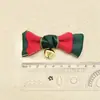 Decoración navideña moño accesorios diy mini campana de lino colgante para árbol de Navidad regalo materiales para envolver regalos
