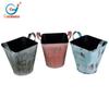 Vaso de flor rústico de metal 3 Peças pequeno vaso de flor galvanizado com furo de drenagem e plugue de borracha balde de metal antiferrugem