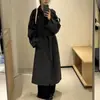 Gabardina color caqui para mujer, de longitud media, nueva colección otoño 2026, estilo de alta gama, con detalle de cinturón, apta para figuras petite, abrigo oversized