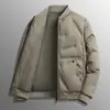 Marca de Tendencia Retro Americana Chaqueta Ligera de Plumón y Algodón para Hombre Invierno Gama Alta Casual Chaqueta con Cuello de Béisbol para Hombre Ropa de Abrigo