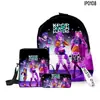 Set de Tres Piezas de Nuevo Producto Transfronterizo 3D: Mochila Escolar, Bolso de Hombro, Estuche con Estampado