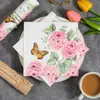 Guardanapo de Papel Estilo Pastoral Camada Dupla Estampado Festa de Celebração Temática Toalha de Papel Floral Decorativa Lenço Quadrado Atacado