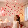 Juego de 6 Adornos Espirales en Forma de Corazón, Decoraciones de San Valentín, Suministros para Fiesta de Pedida de Mano, Accesorios Decorativos, Decoraciones de Fiesta