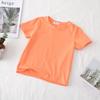 Comercio Exterior Camisetas de Algodón Básicas de Color Sólido de Manga Corta para Niños y Niñas, Versátiles, Color Caramelo, Verano Nuevo, para Bebés, T2026