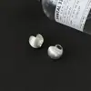 Brincos Redondos Escovados Coreanos Argola para Orelha Semicírculo Fosco Mate Design de Nicho Brincos de Estilo Cool de Alta Qualidade para Mulheres