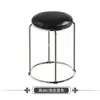 Taburete Redondo Grueso para el Hogar, Taburete de Madera Maciza, Taburete Redondo Moderno de Hierro Forjado, Taburete Reforzado de Acero Apilable, Juego de Taburetes, Banco