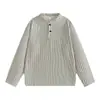 Camisa de Manga Larga con Cuello Alto para Hombre de Primavera y Otoño, Holgada, Casual, Versátil, Adelgazante, Elegante, Estilo Moderno, Temporada