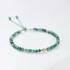 Pulseira de Jade Azul Água Pequena Cabaça Folu Pulseira Feminina Jade Calcedônia Simples Contas de Transferência Estilo Nacional Antigo Terra Congelada
