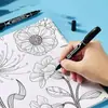 Caneta Marcadora à Base de Óleo de Secagem Rápida com Ponta Dupla, Caneta de Contorno Pequena para Pintura Estudantil com Ponta Dupla, Caneta Marcadora de Traço, Essencial à Prova d'Água para Escritório
