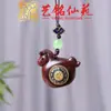 Colgante de Caballo de Palosanto Pintado a Mano con Símbolo de Manzana de Palosanto Morado, Diseño Artístico, Colgante para Llavero de Coche del Año del Caballo