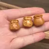 Sândalo Esculpido Bolsa da Fortuna Bolsa de Dinheiro DIY Wen Brinquedo Contas de Buda Acessórios de Joia Corrente para Celular Pulseira Pingente Itens para Pendurar na Bolsa