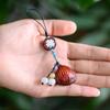 Colgante vintage lobular de sándalo rojo delfín rico concha koi cadena para teléfono móvil accesorios para mochila llavero colgante de caoba