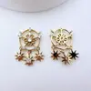 Cobre Chapado en Oro Zirconia Microincrustada Atrapasueños Colgante Hueco Materiales para Abalorios Pulsera Collar Accesorios de Joyería DIY