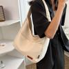 Bolsa de Lona Feminina de Grande Capacidade 2022 Nova Moda Simples Shoulder Underarm Bag Summer Commuter Tote Bag