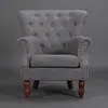 Sofá de terciopelo individual estilo americano, sillón perezoso a rayas retro simple, silla sofá de cuero para balcón de casa, sofá pequeño de moda