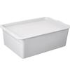 Caja de almacenamiento de ropa interior multifuncional para el hogar al por mayor de fábrica, caja de almacenamiento de plástico mediana plana para artículos diversos y juguetes
