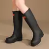 Botas de Moda para Mujer Zapatos de Mujer Elegantes 2026 Caña Alta Suela Suave Verano Impermeables Antideslizantes Suela Plana Versátiles Para Uso en Exteriores Botas Martin