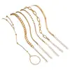 Joias Transfronteiriças Europeias e Americanas Pulseira para Iniciantes Pulseira de Luvas Personalizada Corrente de Metal Corrente de Dedo Corrente de Mão Feminina Acessórios de Moda
