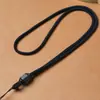 Colgante de Sándalo de Alta Gama con Hilo de Plata, Cordón Trenzado Hecho a Mano para Hombres, Cordón Grueso para Colgante de Ágata Negra Jade
