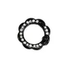 Anel Colorido de Diamante Fivela de Mola Diamante Dupla Face Flor de Ameixa Anel Aberto Pétala Chaveiro Acessórios DIY Anel de Conexão de Liga