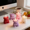 Lindo Pequeño Regalo, Vela Aromática Oso Rosa, Recuerdo de Cumpleaños para Mejor Amiga, Cera Aromática en Forma de Oso para el Día de San Valentín