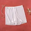 Calças Leggings Antibacterianas de Seda Saia Calça Cintura Média Anti-Exposição Calças de Três Pontos Calças de Seda de Segurança Calças de Dormir