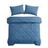 Juego de Colcha y Fundas de Almohada de Franela Cepillada Más Vendido en Amazon Transfronterizo, Disponible en Múltiples Colores, Se Puede Enviar Directamente como Ropa de Cama