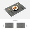 Fábrica Direct Supply Cloth Pattern Leather Placemat Home Hotel Western Placemat Tapete de mesa quadrado de dupla face Tapete impermeável à prova de óleo Tapete de isolamento térmico