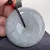 Jade de Myanmar Grado A Colgante de Jade Genuino de Cuatro Caracteres y Dos Dígitos Figura de Buda Bolsa de Iluminación Amuleto Bagua Pixiu