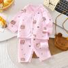 Ropa para Recién Nacido Algodón Puro Ropa Interior para Bebé Recién Nacido Suministros para Bebé Recién Nacido Primavera Otoño Verano Conjunto de Dos Piezas Luna Llena