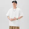 Nova Camiseta Spliced Solta de Manga Curta para Homens de Verão, Top Tendência Estilo Japonês, Versátil de Gola Redonda de Alta Qualidade para Homens