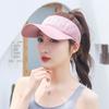 Sombrero vacío Yiwu Spot para mujer, sombrero de verano transpirable con protección solar, sombrero de playa para jugar, sombrero de sol rojo de red que combina con todo.