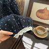 Lime Invierno Nueva Llegada Corea del Sur Invierno Tesoro de Mujer Estilo Coreano Estilo Mori Floral Forro de Felpa Encaje Pantalones Casuales Estilo Mori Vintage