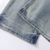 Jeans anchos vintage lavados estilo americano para hombre, jeans de papá de moda de alta costura con bordes desgastados, pantalones largos rectos holgados