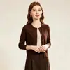 Cárdigan de Punto Casual Versátil Cuello Redondo Suéter para Mujer Chaqueta Pequeña Primavera Otoño Nuevo Estilo Ropa Exterior Manga Larga Holgado Estilo Coreano Top