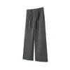 Pantalones de Hombre de Corte A con Doble Pliegue Estilo Kendo, Primavera/Verano Retro Americano de Cinco Botones Rectos de Corte Holgado Versátiles Casuales