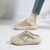 Zapatos de Mujer Dejaron de Sentirse Embarazadas Zapatillas de Media Mujer Verano Malla Transpirable Punta Cerrada Zapatillas de Mujer sin Tacón Perezosas Slip-on
