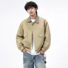 Jaqueta Nova de Outono 2025 Leve de Luxo Cor Contrastante Cor Sólida Jaqueta com Lapela Roupa de Trabalho Masculina Jaqueta Casual para Exterior Roupa Masculina