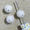 Nova Caneta de Flor de Argila Resistente com Contas Bola de Strass Furo Reto Contas DIY Chaveiro de Celular Acessórios de Corrente para Bolsa