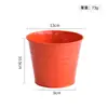 Macetas de Lata Coloridas Transfronterizas, Plantas Verdes, Cubos Pequeños de Flores Suculentas, Cubos de Almacenamiento de Escritorio, Cubos Pequeños de Hierro Metálico de Color Caramelo Sin Perforaciones