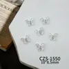 Laço de Liga com Strass para Unhas, Acessórios de Nail Art, Laços Prateados Brilhantes Versáteis para Unhas, Pequenos Acessórios DIY Usáveis