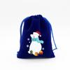Bolsa de terciopelo azul zafiro al por mayor de fábrica para Navidad, bolsa de embalaje para dulces de manzana navideña, bolsa de regalo, bolsillo de lote transfronterizo
