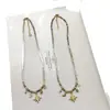 Colar Vintage em Camadas com Contas para Mulheres, Corrente para Clavícula Boêmia de Girassol de Luxo Leve de Nicho, Acessório de Pescoço Estilo Feriado