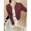 Cárdigan de Punto Ropa de Abrigo para Mujer 2024 Primavera y Otoño Nueva Chaqueta Bordada con Lazo Estilo Perezoso Suéter Top de Invierno