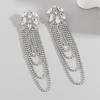 Pendientes de Borla con Forma de Gota de Agua y Mariposa Incrustados de Diamantes de Lujo y Exquisitos Pendientes de Princesa Dulce para Mujer Pendientes Explosivos Transfronterizos Europeos y Americanos