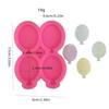 Molde de Silicona de Pez Pequeño de Cuatro Globos Molde para Gota de Goma Arcilla de Cerámica Blanda de Azúcar Gota de Goma Yeso Molde Decorativo para Pastel